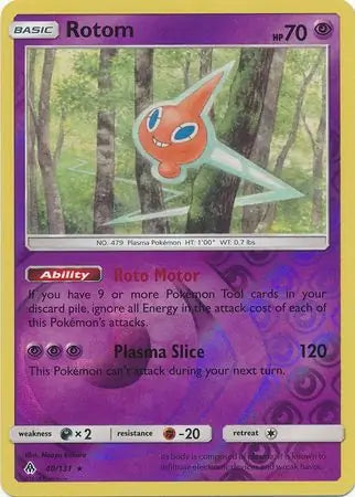 Rotom 40/131 (SM - Forbidden Light)  - Reverse Holofoil | Good Games Adelaide SA