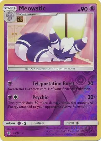 Meowstic 45/131 (SM - Forbidden Light)  - Reverse Holofoil | Good Games Adelaide SA