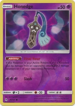 Honedge 46/131 (SM - Forbidden Light)  - Reverse Holofoil | Good Games Adelaide SA
