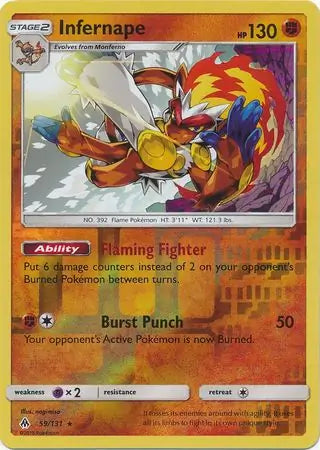 Infernape 59/131 (SM - Forbidden Light)  - Reverse Holofoil | Good Games Adelaide SA