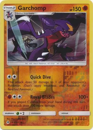 Garchomp 62/131 (SM - Forbidden Light)  - Reverse Holofoil | Good Games Adelaide SA