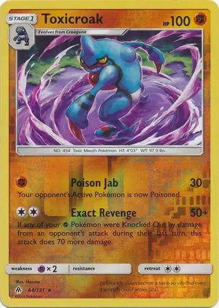 Toxicroak 64/131 (SM - Forbidden Light)  - Reverse Holofoil | Good Games Adelaide SA
