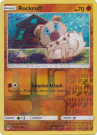Rockruff 75/131 (SM - Forbidden Light)  - Reverse Holofoil | Good Games Adelaide SA