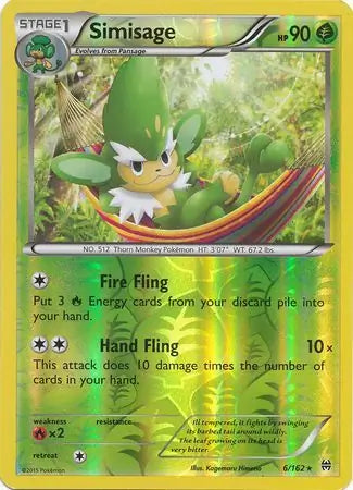 Simisage 6/162 (XY - BREAKthrough)  - Reverse Holofoil | Good Games Adelaide SA