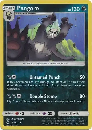 Pangoro 78/131 (SM - Forbidden Light)  - Reverse Holofoil | Good Games Adelaide SA