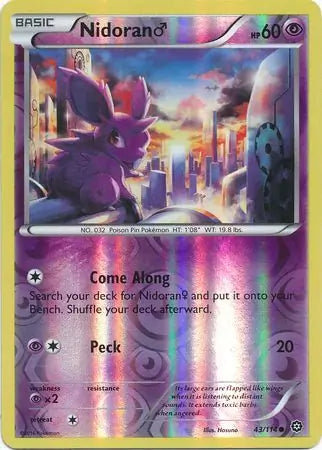 Nidoran M 43/114 (XY - Steam Siege)  - Reverse Holofoil | Good Games Adelaide SA