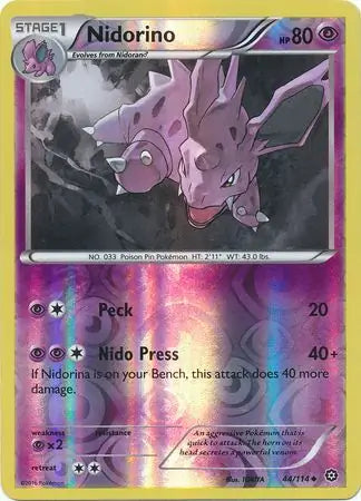 Nidorino 44/114 (XY - Steam Siege)  - Reverse Holofoil | Good Games Adelaide SA