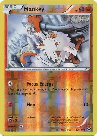 Mankey 52/114 (XY - Steam Siege)  - Reverse Holofoil | Good Games Adelaide SA