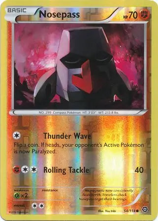 Nosepass 54/114 (XY - Steam Siege)  - Reverse Holofoil | Good Games Adelaide SA