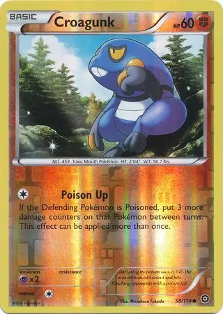 Croagunk 58/114 (XY - Steam Siege)  - Reverse Holofoil | Good Games Adelaide SA