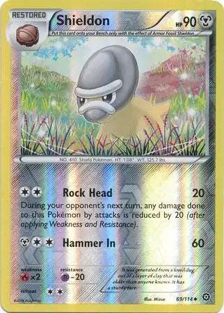 Shieldon 69/114 (XY - Steam Siege)  - Reverse Holofoil | Good Games Adelaide SA