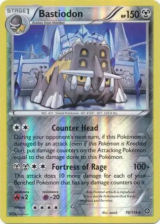 Bastiodon 70/114 (XY - Steam Siege)  - Reverse Holofoil | Good Games Adelaide SA