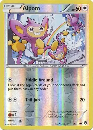 Aipom 90/114 (XY - Steam Siege)  - Reverse Holofoil | Good Games Adelaide SA