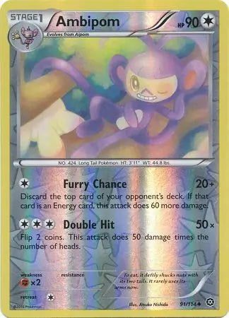 Ambipom 91/114 (XY - Steam Siege)  - Reverse Holofoil | Good Games Adelaide SA