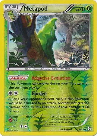 Metapod 4/83 (Generations)  - Reverse Holofoil | Good Games Adelaide SA