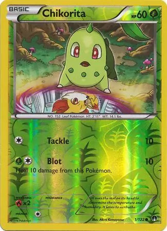 Chikorita 1/122 (XY - BREAKpoint)  - Reverse Holofoil | Good Games Adelaide SA