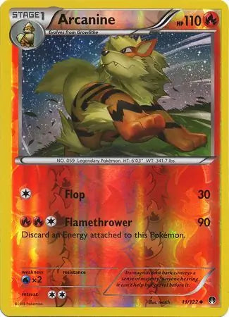 Arcanine 11/122 (XY - BREAKpoint)  - Reverse Holofoil | Good Games Adelaide SA