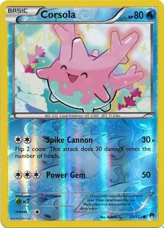 Corsola 29/122 (XY - BREAKpoint)  - Reverse Holofoil | Good Games Adelaide SA