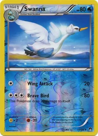 Swanna 37/122 (XY - BREAKpoint)  - Reverse Holofoil | Good Games Adelaide SA