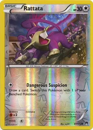 Rattata 87/122 (XY - BREAKpoint)  - Reverse Holofoil | Good Games Adelaide SA