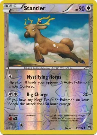 Stantler 91/122 (XY - BREAKpoint)  - Reverse Holofoil | Good Games Adelaide SA