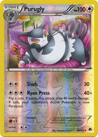 Purugly 94/122 (XY - BREAKpoint)  - Reverse Holofoil | Good Games Adelaide SA