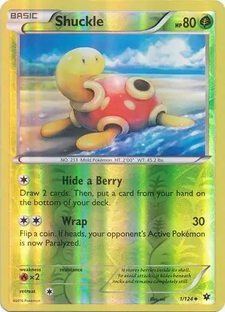 Shuckle 1/124 (XY - Fates Collide)  - Reverse Holofoil | Good Games Adelaide SA