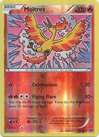 Moltres 9/124 (XY - Fates Collide)  - Reverse Holofoil | Good Games Adelaide SA