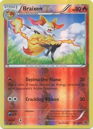 Braixen 12/124 (XY - Fates Collide)  - Reverse Holofoil | Good Games Adelaide SA