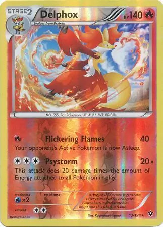 Delphox 13/124 (XY - Fates Collide)  - Reverse Holofoil | Good Games Adelaide SA