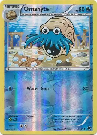 Omanyte 17/124 (XY - Fates Collide)  - Reverse Holofoil | Good Games Adelaide SA