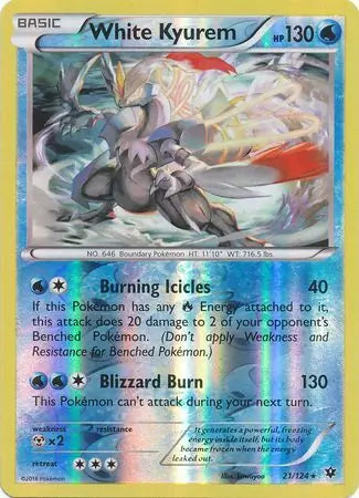 White Kyurem 21/124 (XY - Fates Collide)  - Reverse Holofoil | Good Games Adelaide SA
