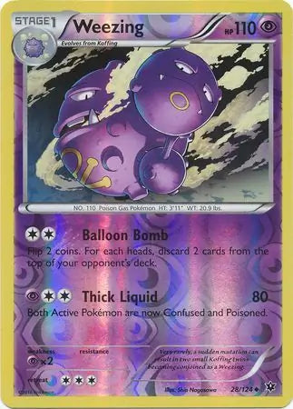 Weezing 28/124 (XY - Fates Collide)  - Reverse Holofoil | Good Games Adelaide SA