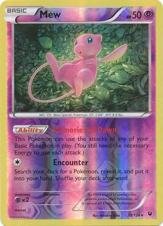 Mew 29/124 (XY - Fates Collide)  - Reverse Holofoil | Good Games Adelaide SA