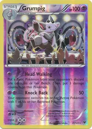 Grumpig 31/124 (XY - Fates Collide)  - Reverse Holofoil | Good Games Adelaide SA