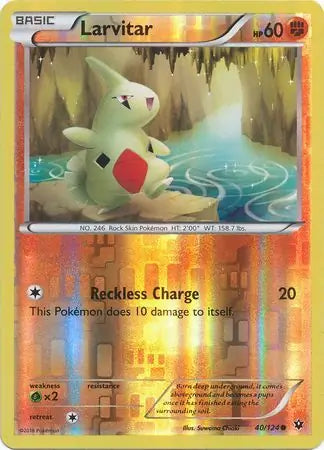 Larvitar 40/124 (XY - Fates Collide)  - Reverse Holofoil | Good Games Adelaide SA