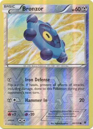 Bronzor 60/124 (XY - Fates Collide)  - Reverse Holofoil | Good Games Adelaide SA