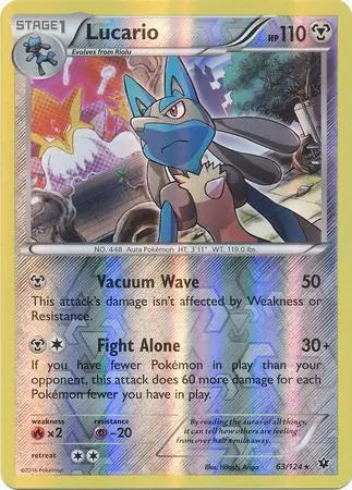 Lucario 63/124 (XY - Fates Collide)  - Reverse Holofoil | Good Games Adelaide SA