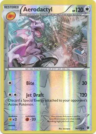 Aerodactyl 76/124 (XY - Fates Collide)  - Reverse Holofoil | Good Games Adelaide SA