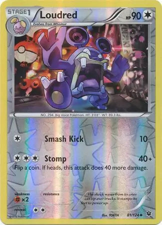 Loudred 81/124 (XY - Fates Collide)  - Reverse Holofoil | Good Games Adelaide SA