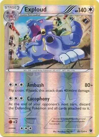Exploud 82/124 (XY - Fates Collide)  - Reverse Holofoil | Good Games Adelaide SA