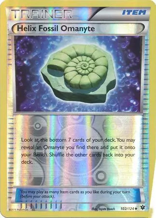 Helix Fossil Omanyte 102/124 (XY - Fates Collide)  - Reverse Holofoil | Good Games Adelaide SA