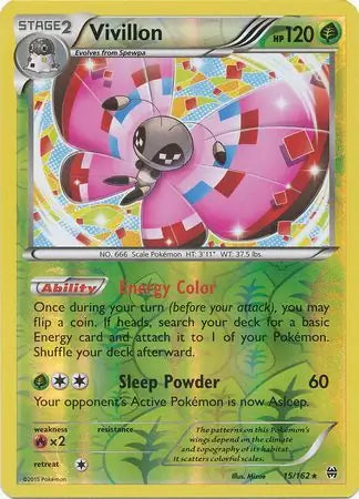 Vivillon 15/162 (XY - BREAKthrough)  - Reverse Holofoil | Good Games Adelaide SA