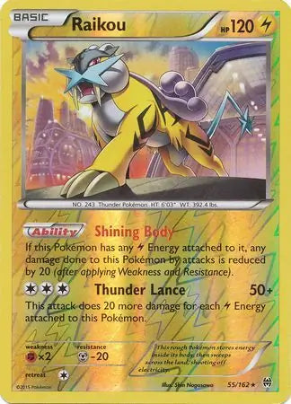 Raikou 55/162 (XY - BREAKthrough)  - Reverse Holofoil | Good Games Adelaide SA