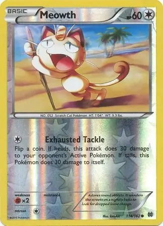 Meowth 114/162 (XY - BREAKthrough)  - Reverse Holofoil | Good Games Adelaide SA
