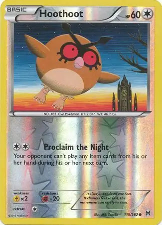 Hoothoot 119/162 (XY - BREAKthrough)  - Reverse Holofoil | Good Games Adelaide SA