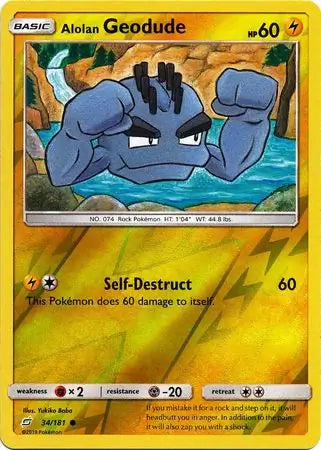 Alolan Geodude 34/181 (SM - Team Up)  - Reverse Holofoil | Good Games Adelaide SA