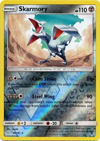 Skarmory 98/181 (SM - Team Up)  - Reverse Holofoil | Good Games Adelaide SA