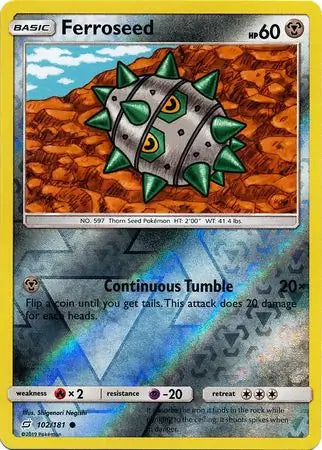 Ferroseed 102/181 (SM - Team Up)  - Reverse Holofoil | Good Games Adelaide SA