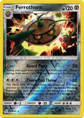 Ferrothorn 103/181 (SM - Team Up)  - Reverse Holofoil | Good Games Adelaide SA